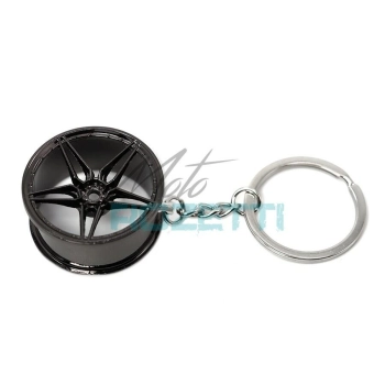 Brelok felga 2pc czarny chrom