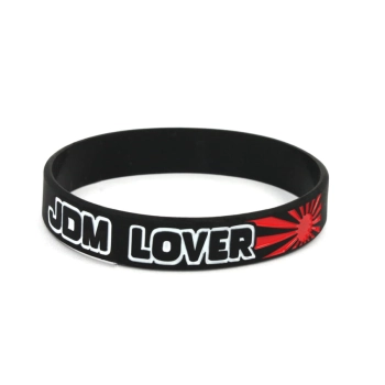 Opaska silikonowa z nadrukiem na rękę JDM Lover  Czarna