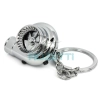 Brelok turbina z dźwiękiem LED Chrom