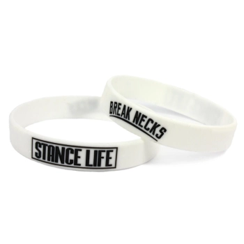 Opaska silikonowa z nadrukiem na rękę Stance Life Biała