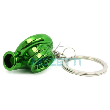 Brelok turbina Zielony Chrom