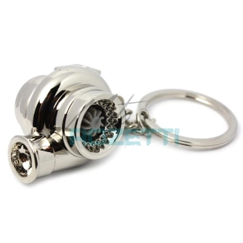 Brelok turbina podwójna Chrom