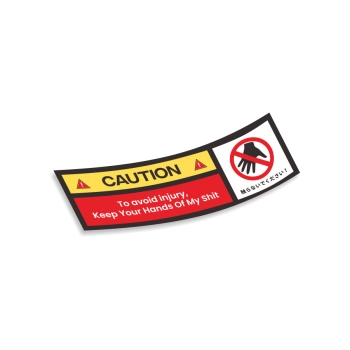 Naklejka Slap Caution