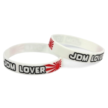 Opaska silikonowa z nadrukiem na rękę JDM Lover Biała