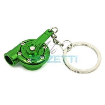 Brelok turbina Zielony Chrom