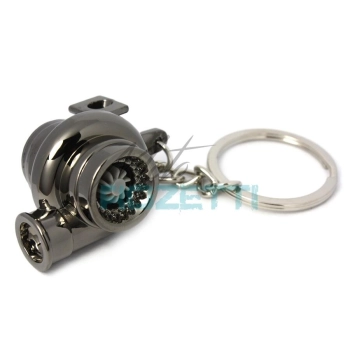 Brelok turbina podwójna Czarny Chrom