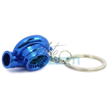 Brelok turbina Niebieski Chrom