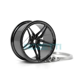 Brelok felga 2pc czarny chrom