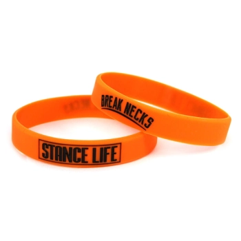 Opaska silikonowa z nadrukiem na rękę Stance Life Pomarańczowa